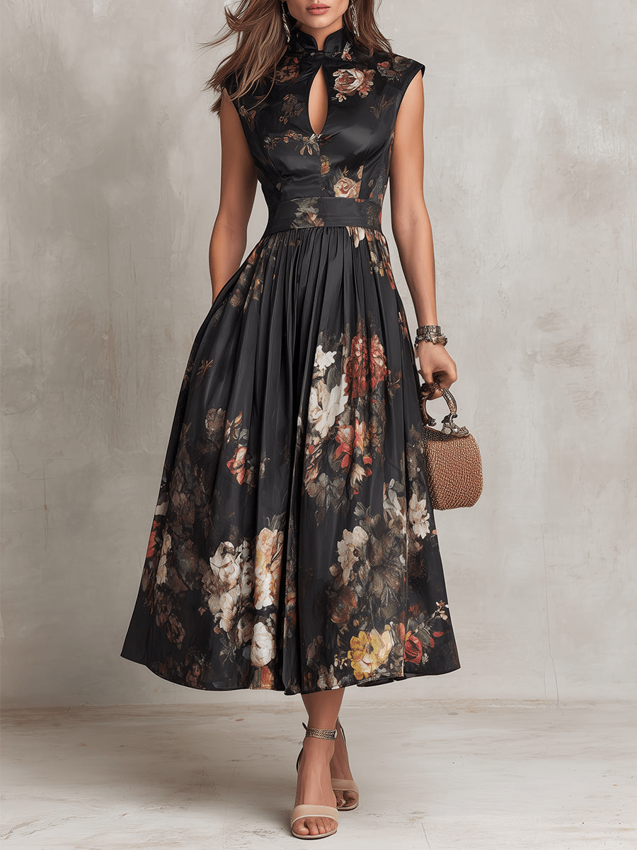 VIOLETA | VESTIDO MIDI FLORAL - Aurea Montiel