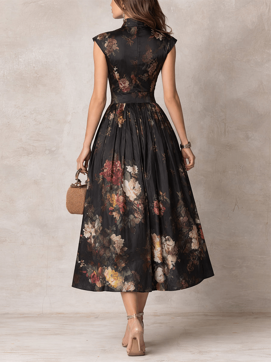 VIOLETA | VESTIDO MIDI FLORAL - Aurea Montiel
