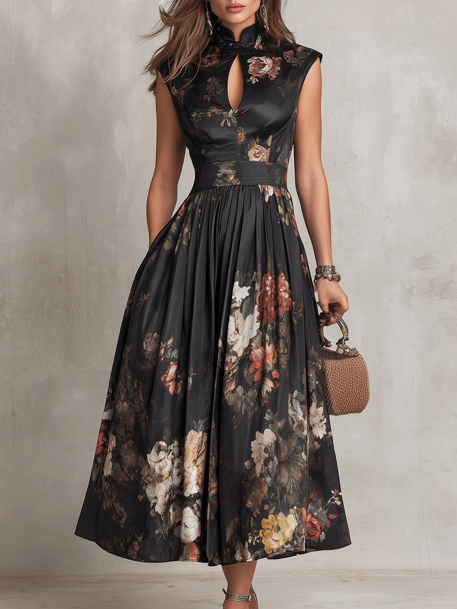 VIOLETA | VESTIDO MIDI FLORAL - Aurea Montiel