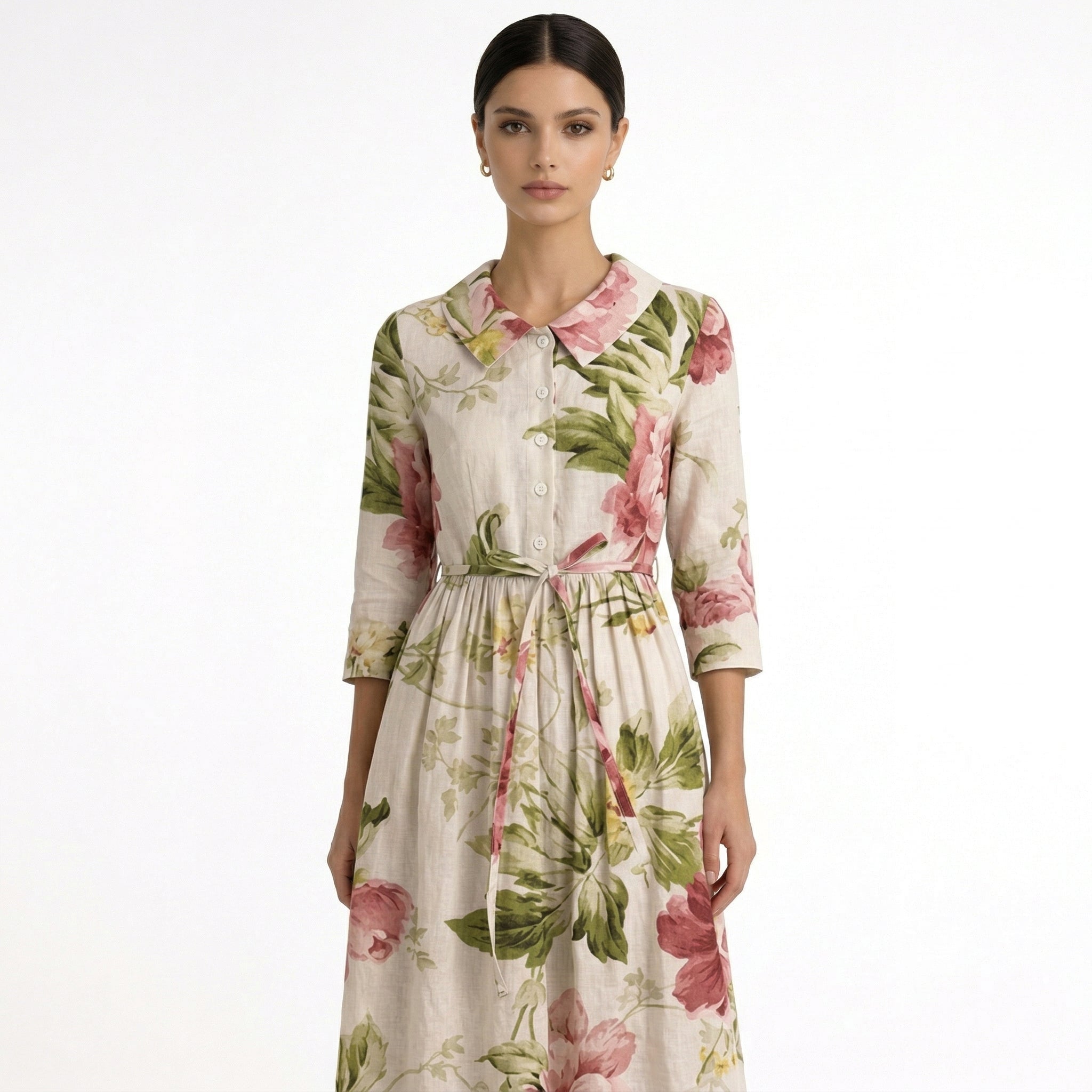 VIVIANA | VESTIDO MIDI FLORAL - Aurea Montiel