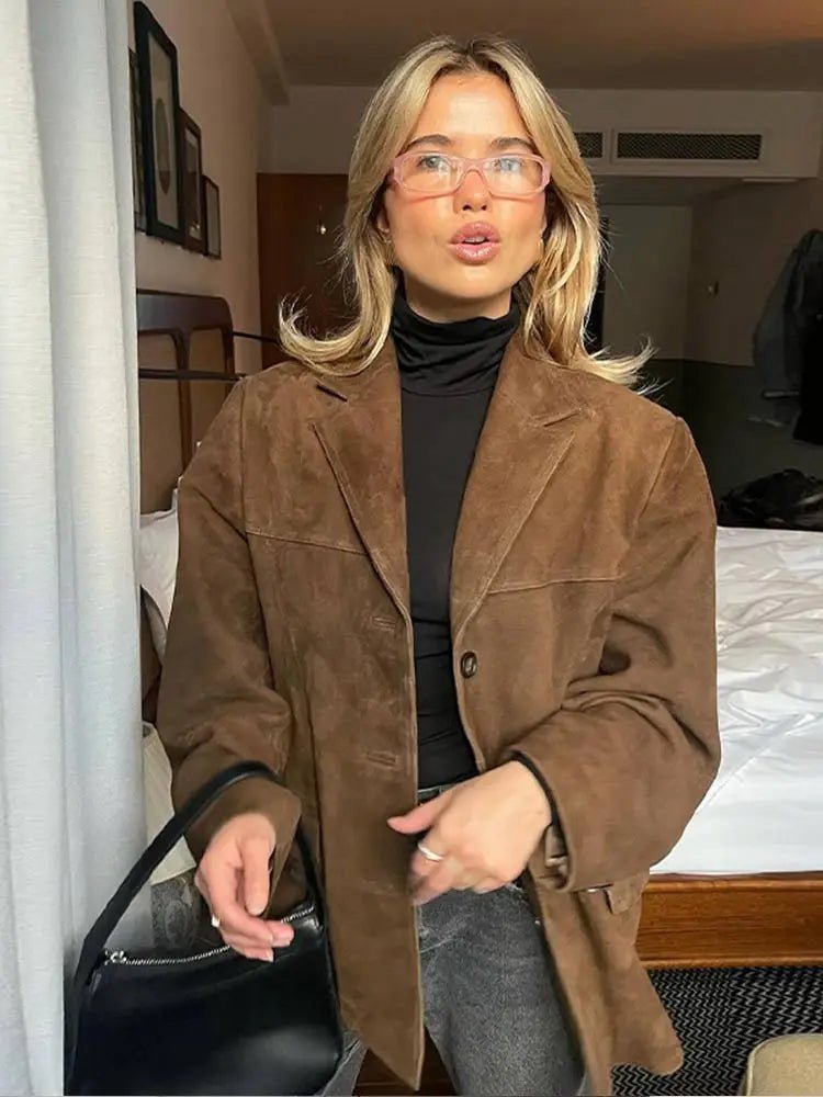 ZARINA | CHAQUETA EFECTO ANTE - Aurea Montiel